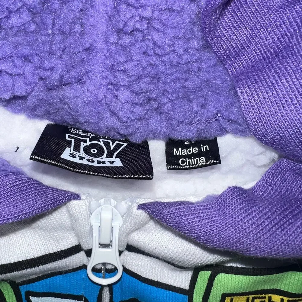 DISNEY TOY STORY BUZZ LIGHTYEAR  HOODED FLEECE ZIP JACKET Costume 2T New